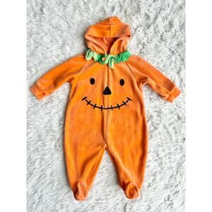 Y2K Baby 3-6 Months Velour Pumpkin Bodysuit